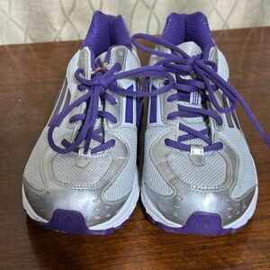 Adidas Lifestrike EVA Women’s Metallic Silver and Vibrant Purple Sneakers